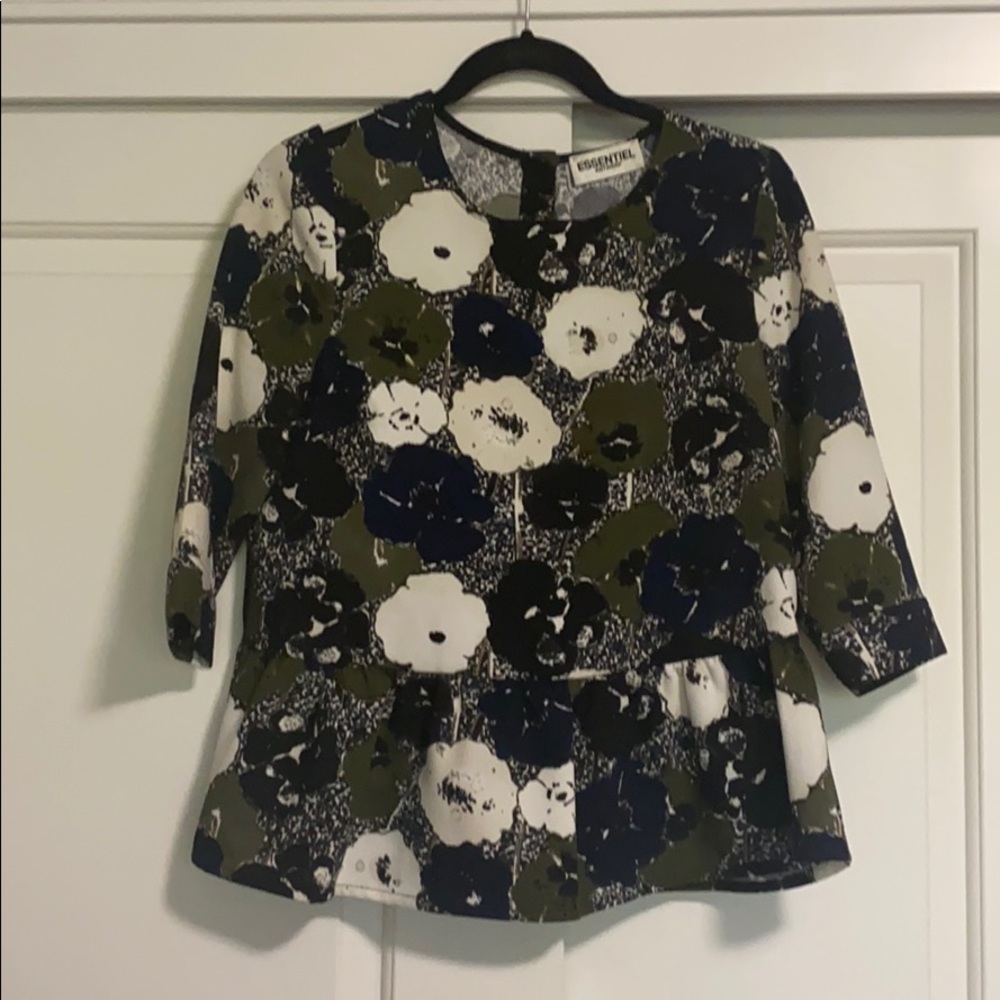 Essential Antwerp by Anthropologie Peplum Blouse